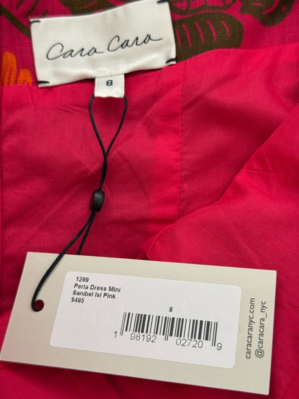 NWT Cara Cara Perla Halter Tropical Mini Dress Sanibel Island Pink Size 8 - Picture 15 of 16